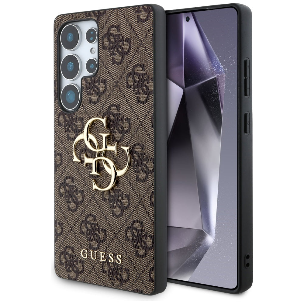 Handyhülle für Galaxy S25 Ultra, Guess Hardcase 4G Big Metal Logo, Braun
