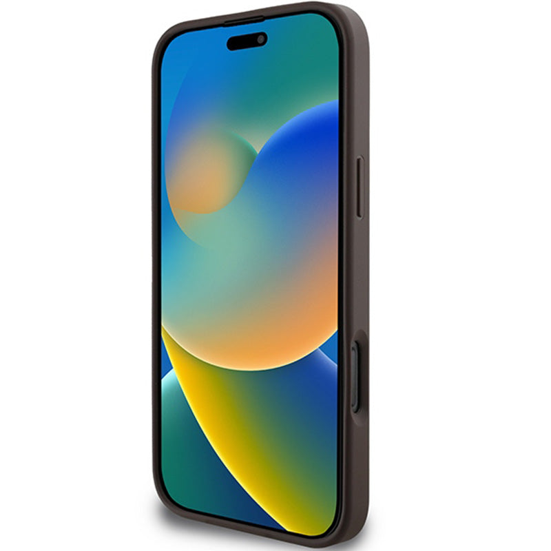 Handyhülle für iPhone 16 Pro Max, Guess Hardcase 4G Classic, Braun
