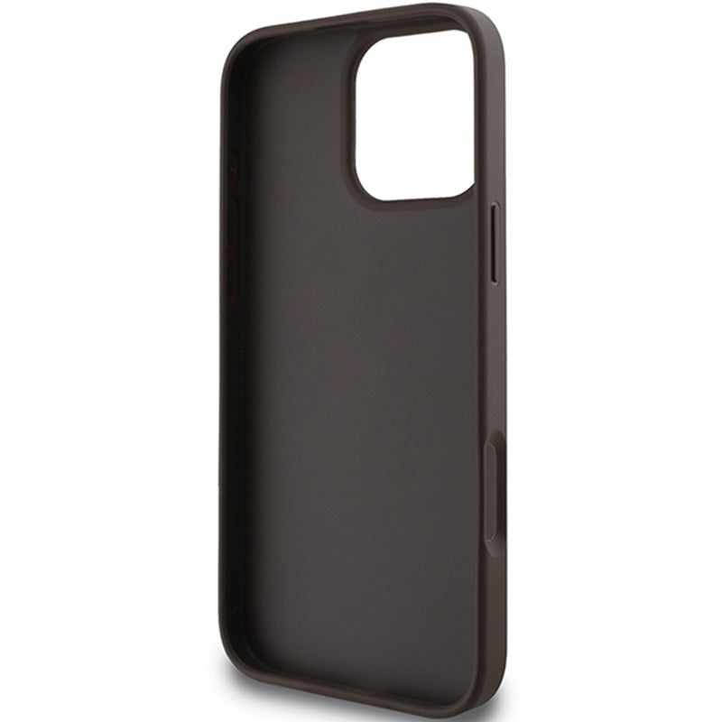 Handyhülle für iPhone 16 Pro Max, Guess Hardcase 4G Classic, Braun
