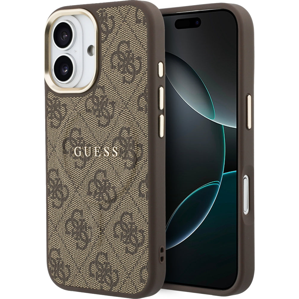 Handyhlle fr iPhone 17, Guess Hardcase 4G Classic MagSafe, Braun