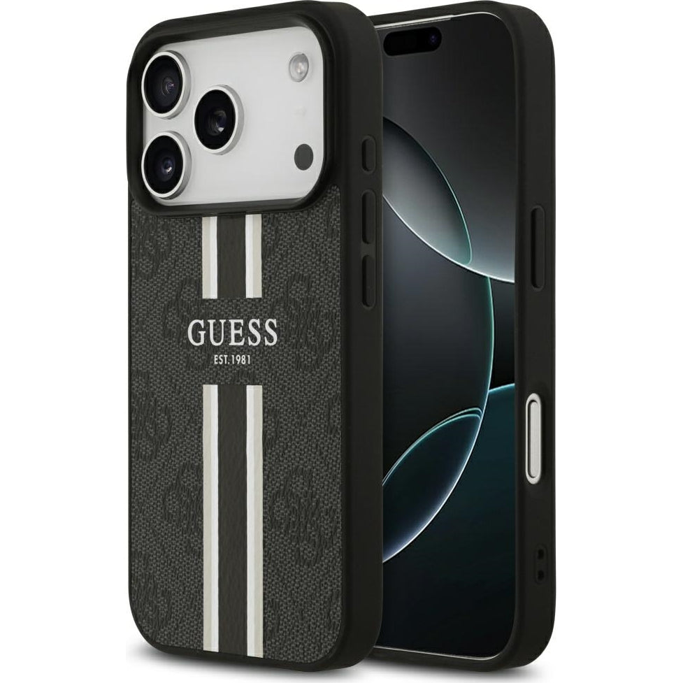 Handyhülle für iPhone 17 Pro Max, Guess Hardcase 4G Printed Stripes mi