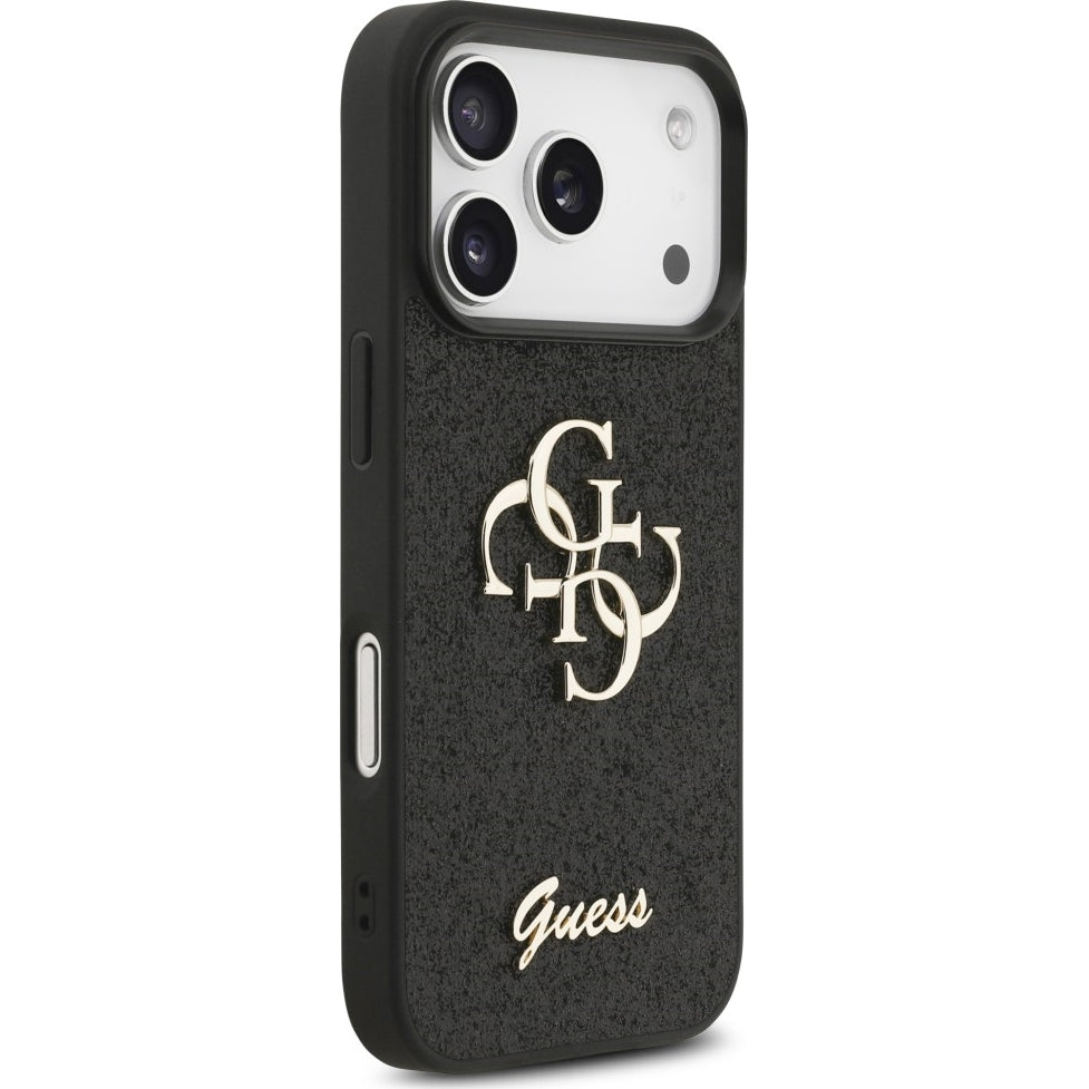 Handyhülle Guess Hardcase Fixed Glitter für iPhone 18 Pro Max / 17 Pro Max, Schwarz