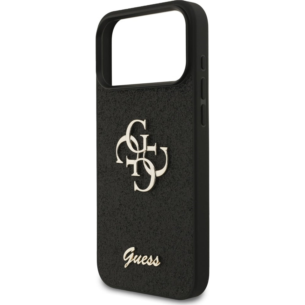 Handyhülle Guess Hardcase Fixed Glitter für iPhone 18 Pro / 17 Pro, Schwarz