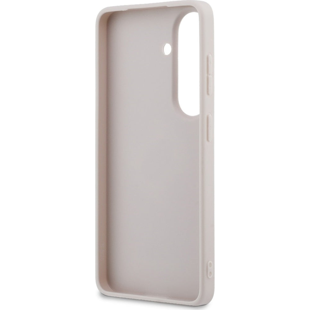 Handyhülle für Galaxy S26, Guess Hardcase Leather, Rosa mit Big Logo Guess