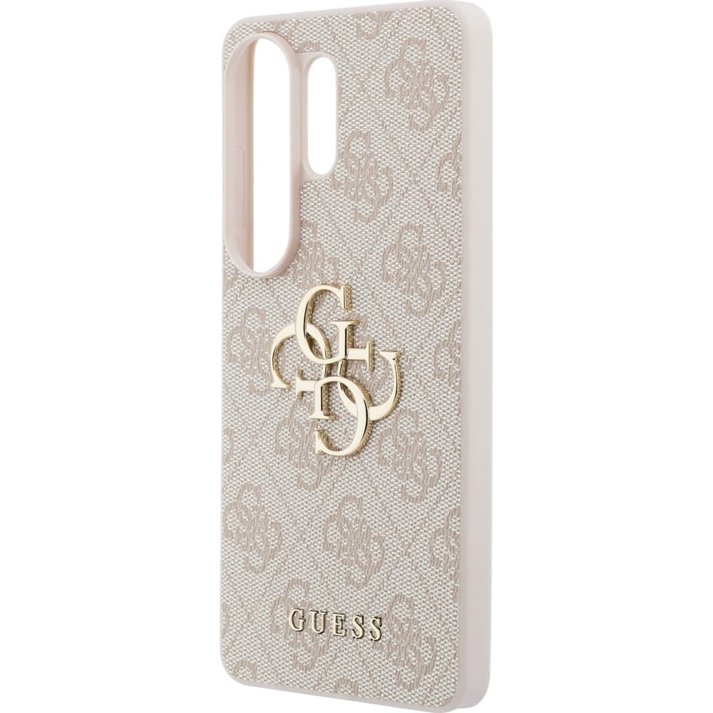 Handyhülle für Galaxy S26 Ultra, Guess Hardcase Leather, Rosa mit Big Logo Guess