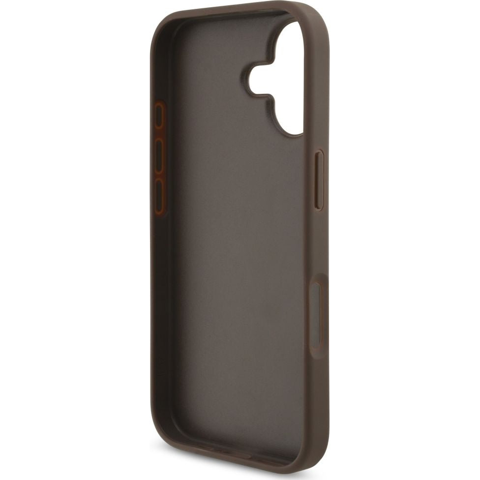 Handyhülle für iPhone 17, Guess Hardcase 4G Big Metal Logo, Braun