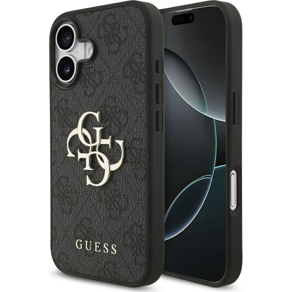 Handyhülle für iPhone 17, Guess Hardcase 4G Big Metal Logo, Schwarz