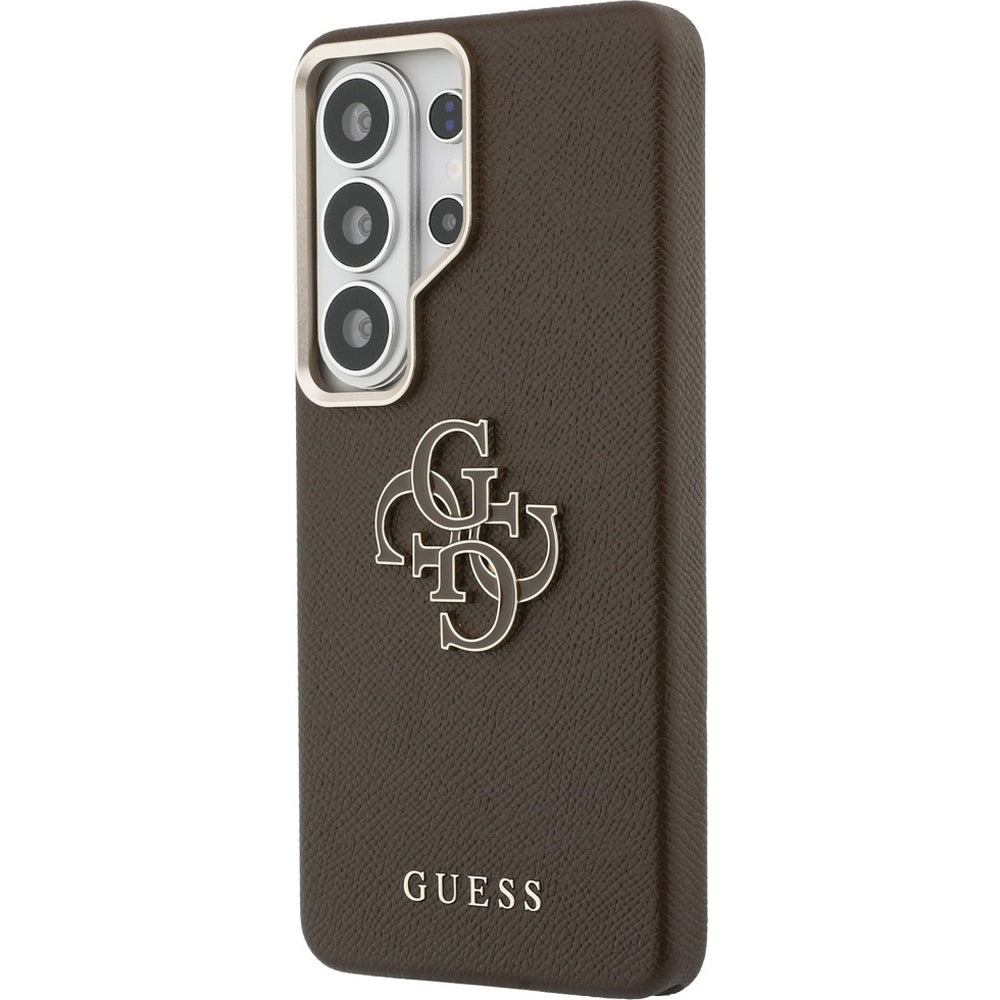 Handyhülle für Galaxy S26 Ultra, Guess Full Wrapped, Braun mit Big Logo Guess