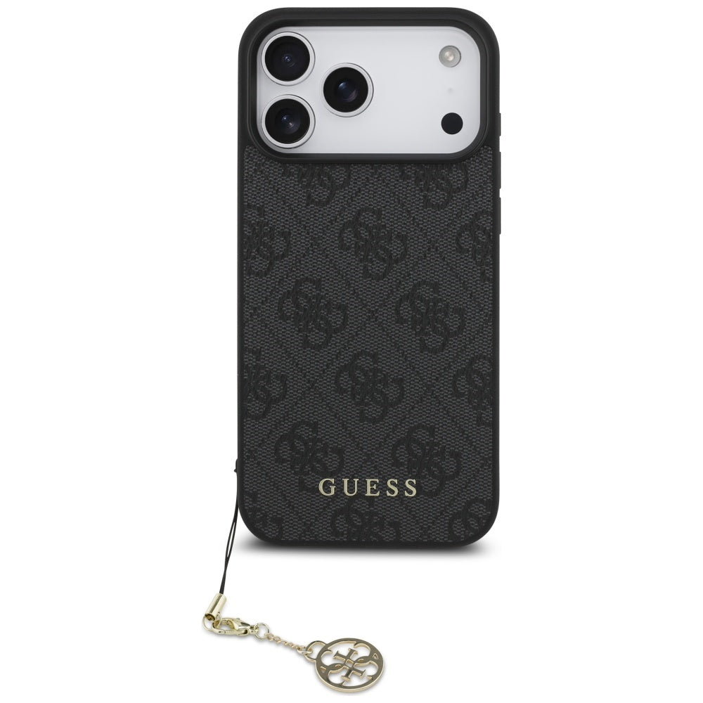 Handyhülle für iPhone 18 Pro Max / 17 Pro Max, Guess 4G Charms Collection, Schwarz