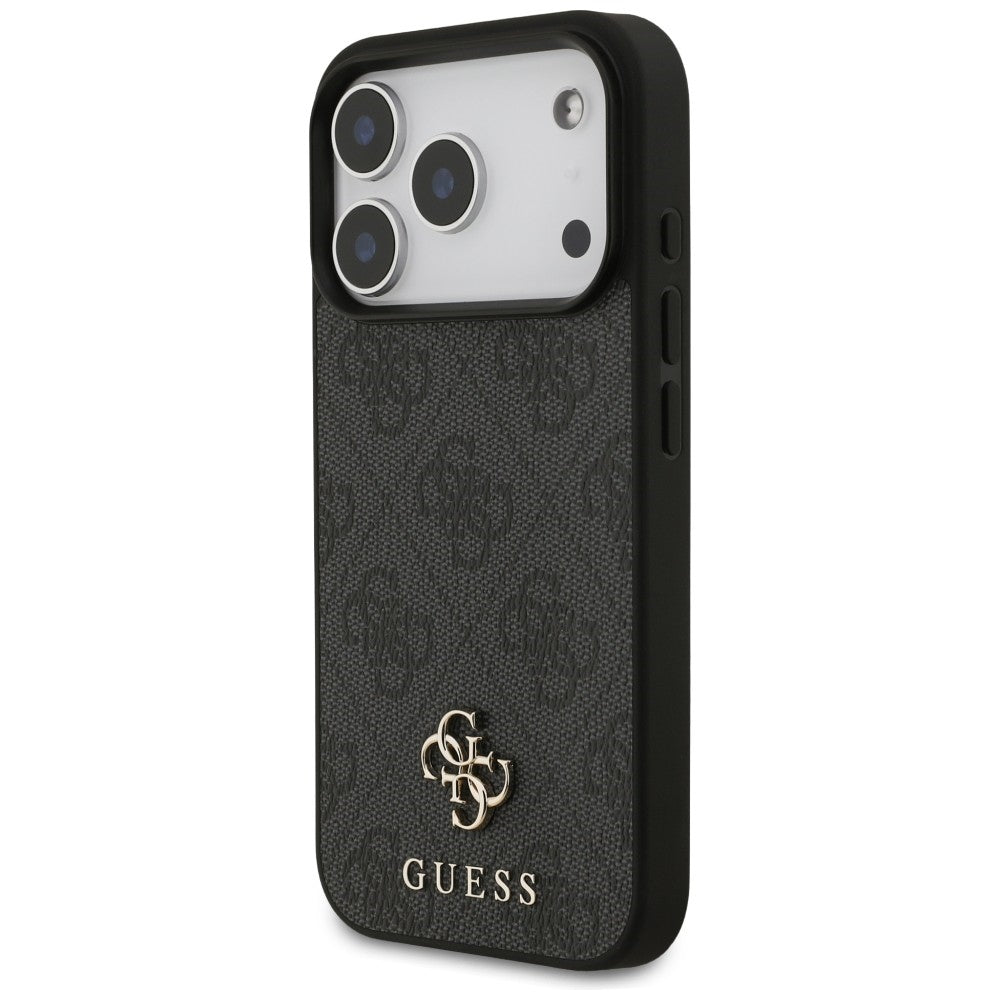 Handyhülle für iPhone 18 Pro / 17 Pro, Guess 4G Small Classic Logo mit MagSafe, Schwarz