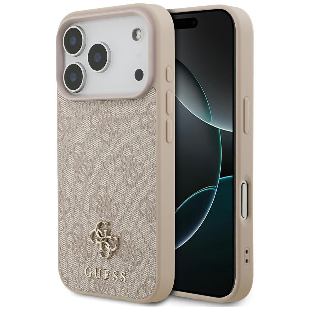 Handyhülle für iPhone 18 Pro / 17 Pro, Guess 4G Small Classic Logo mit MagSafe, Rosa