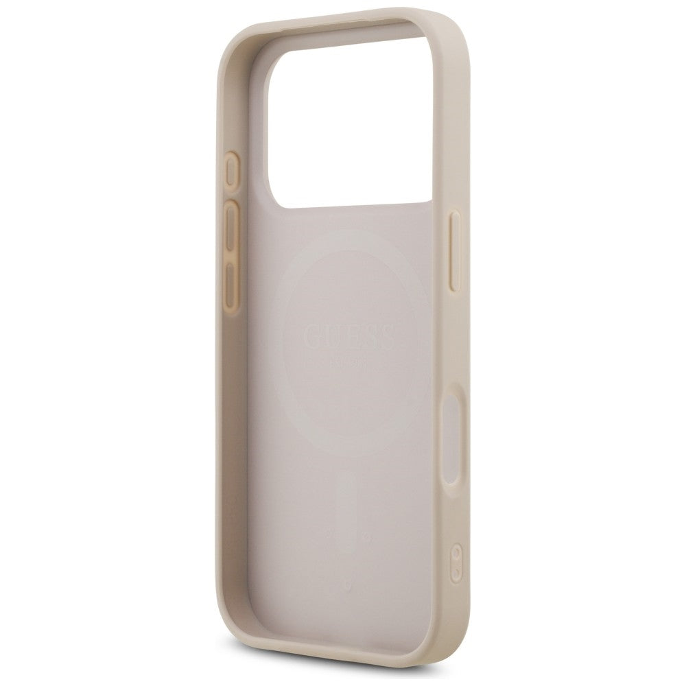 Handyhülle für iPhone 18 Pro / 17 Pro, Guess 4G Triangle Logo mit MagSafe, Rosa