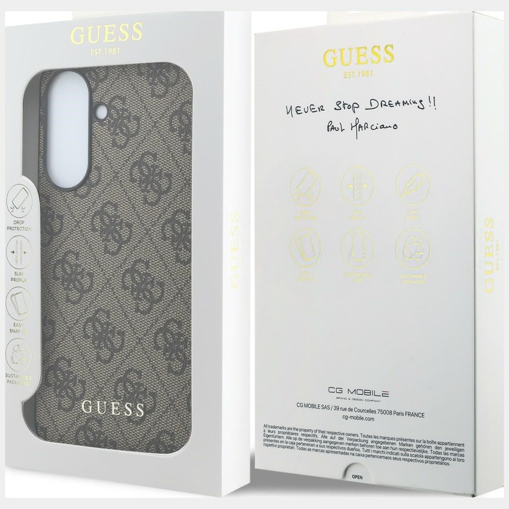 Handyhülle für Galaxy A57 5G, Guess Hardcase Leather, Braun