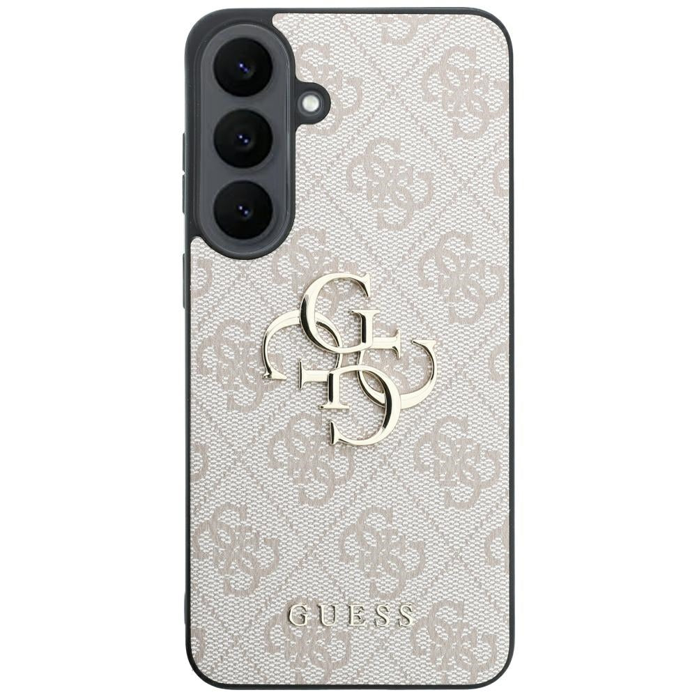 Handyhülle für Galaxy S26 FE, Guess Leather 4G Metal Logo do Galaxy S26 FE, Rosa