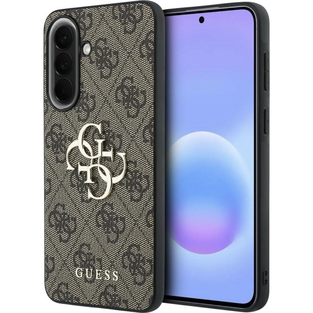 Handyhülle für Galaxy A57 5G, Guess Hardcase Leather, Braun