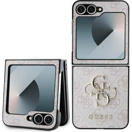 Handyhülle für Galaxy Z Flip7 FE / Z Flip6, Guess 4G Metal Gold Logo, Rosa