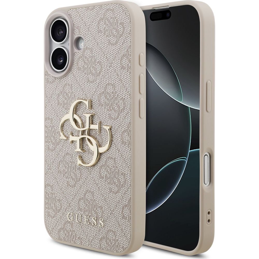 Handyhülle für iPhone 17, Guess Hardcase 4G Big Metal Logo, Rosa