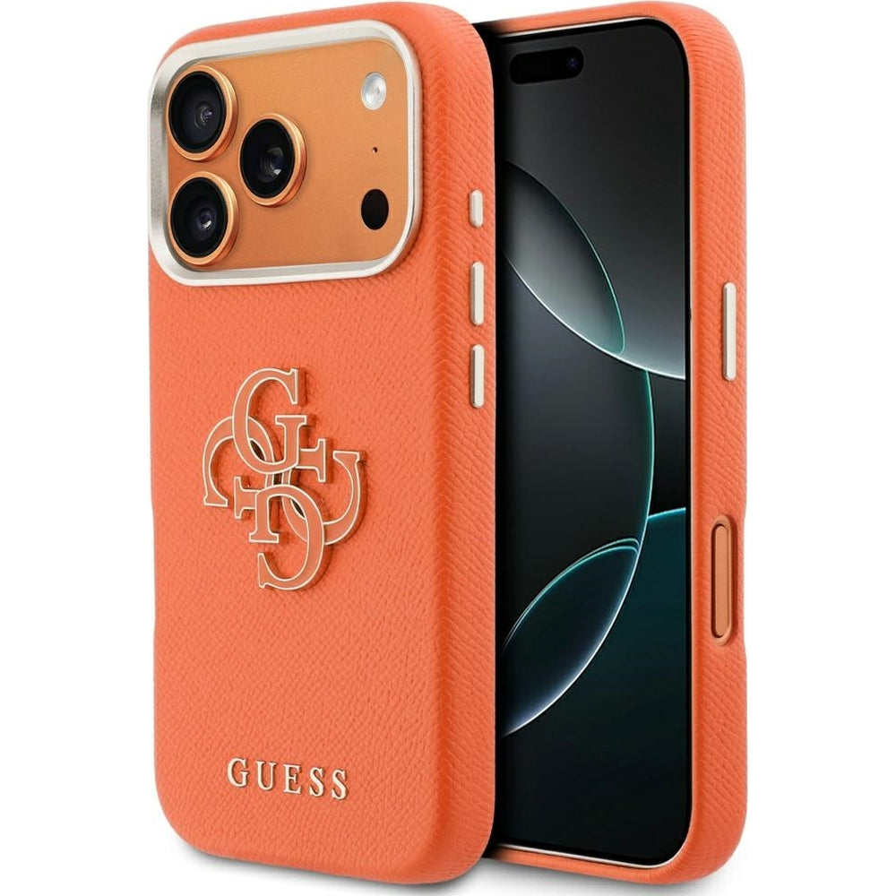 Handyhülle für iPhone 18 Pro / 17 Pro, Guess FW Resin Logo, Orange