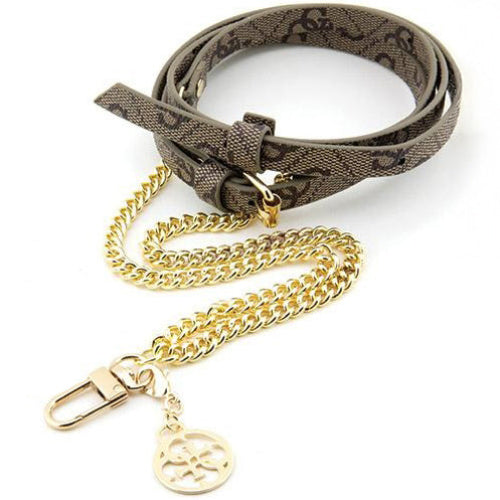 Handy-Lanyard Guess Universal Crossbody Strap / Gürtel, Braun mit Goldener Kette