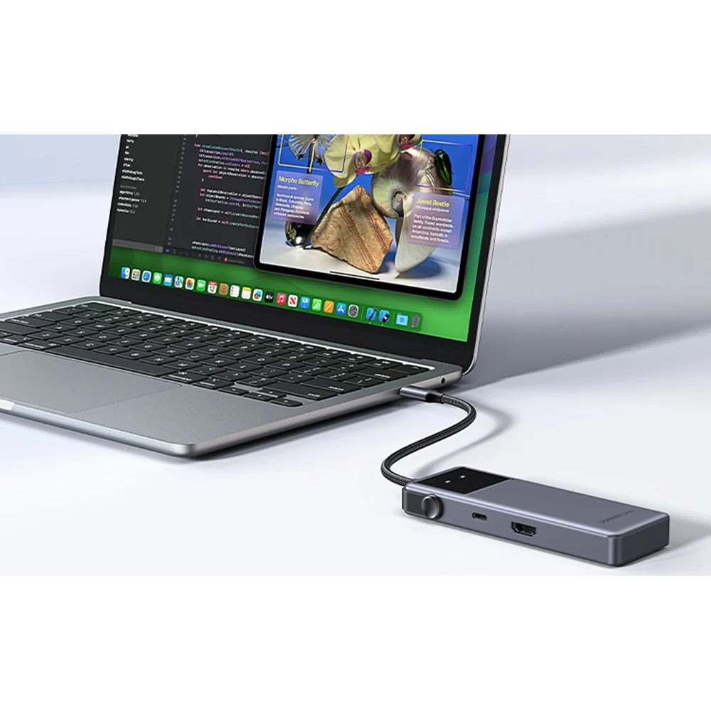 HUB 6in1, HDMI 4K/60Hz, 3x USB-A, USB-C, USB-C PD 100W, 5 Gb/s, Ugreen CM889, Grau