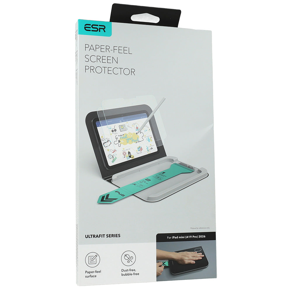 Gehärtetes Glas mit Positionierungsrahmen für iPad Mini 8,5" (A20 Pro) 2026, 2 Stück, Matt