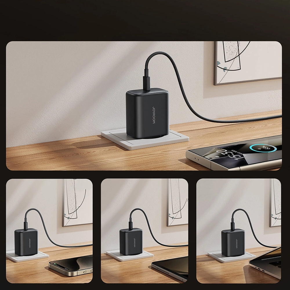GaN-Ladegerät, Joyroom JR-TCG13, 1x USB-C 45W PD 3.0/QC 3.0, Schwarz
