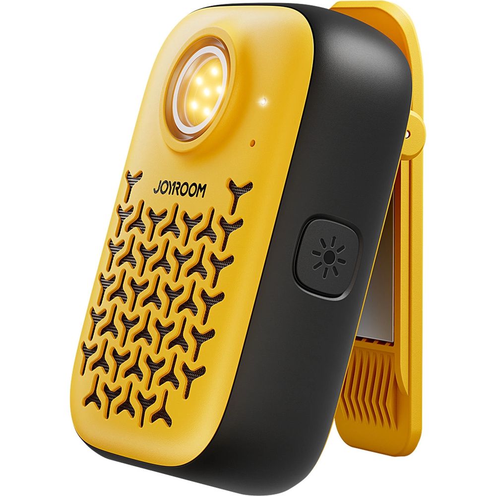 Drahtloser Bluetooth-5.4-Lautsprecher, Joyroom Maya Series JR-MS03, 600 mAh, tragbar, mit ENC und integrierter Taschenlampe, IP67, Gelb-Schwarz