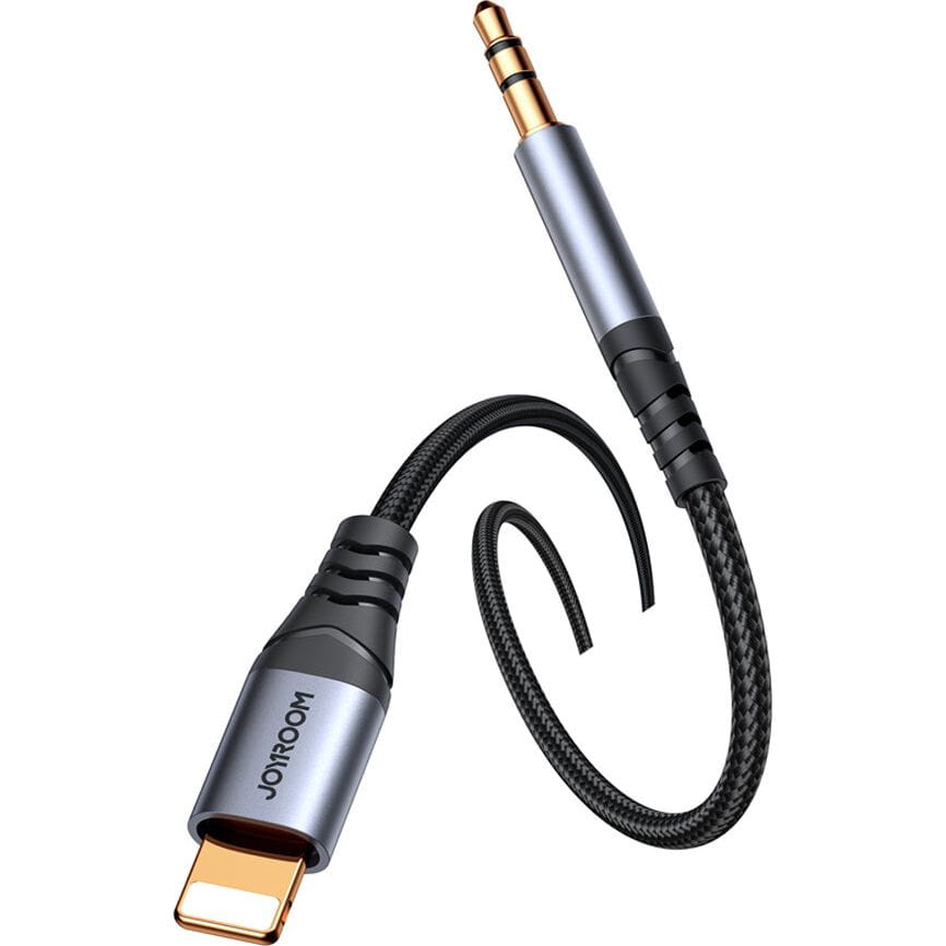 Audiokabel, AUX Jack 3.5mm - Lightning, Joyroom SY-A06, 1,2m, Schwarz