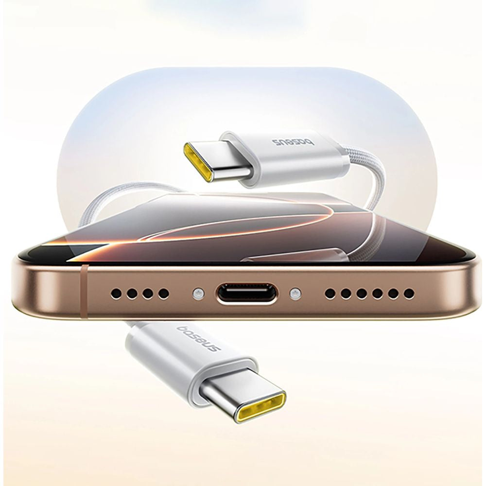 Magnetkabel USB-C auf USB-C, Baseus Dynamic 4 Pro, 100W PD, 1 m, Weiß