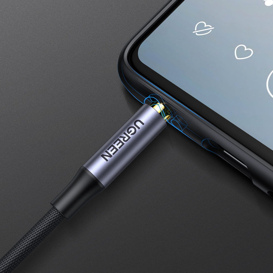 Kabel Ugreen AUX 3,5 mm Mini Jack(2x Stecker), 2m, Schwarz