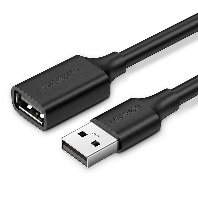 Adapterkabel USB (Buchse) - USB (Stecker), Ugreen 2.0 480Mb/s, 1 m, Schwarz