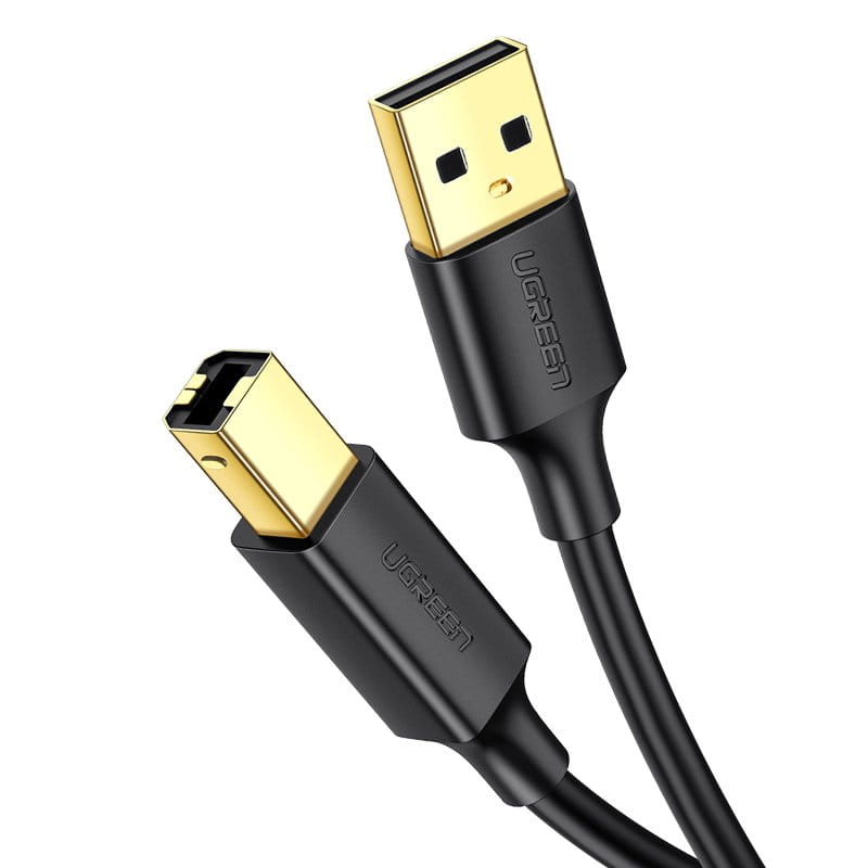 Druckerkabel USB-A (Stecker) auf USB Typ B (Stecker), Ugreen, 3 m, Schwarz