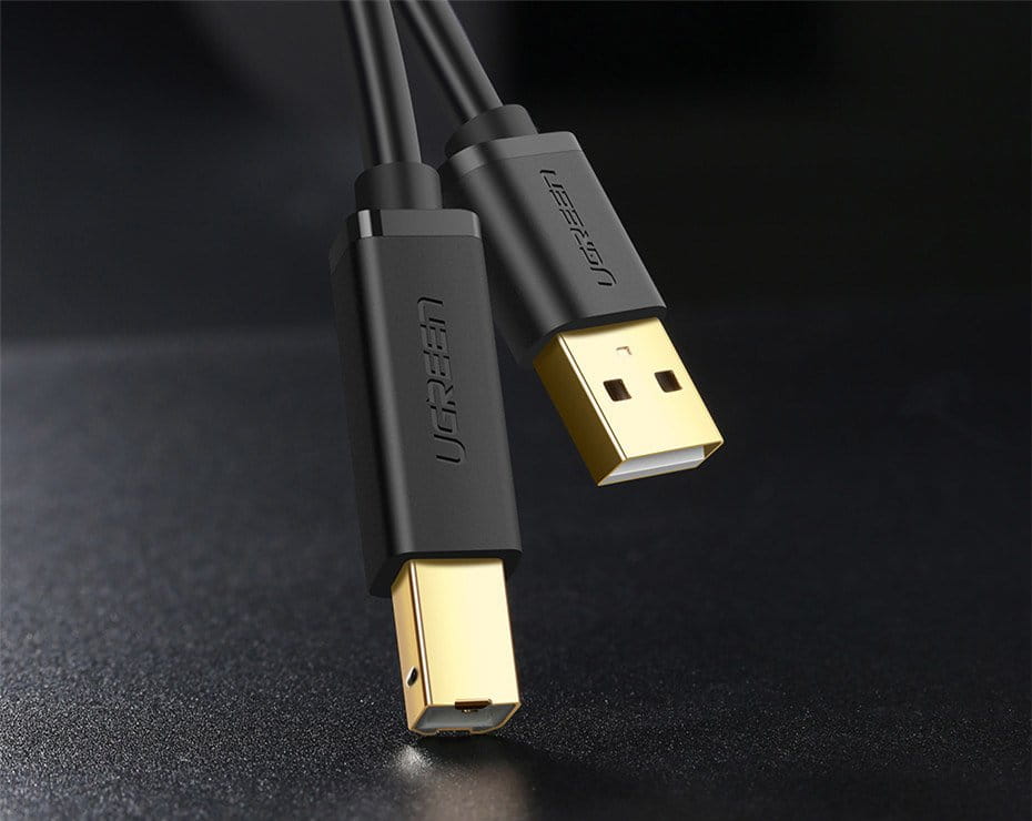 Druckerkabel USB-A (Stecker) auf USB Typ B (Stecker), Ugreen, 3 m, Schwarz