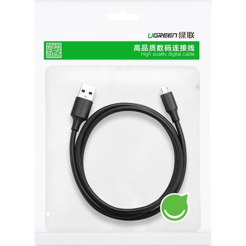 Kabel Ugreen USB-A / Micro USB, 2A, 2 m, Schwarz