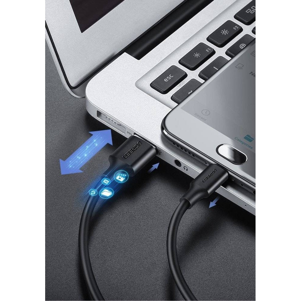 Kabel Ugreen USB-A / Micro USB, 2A, 2 m, Schwarz