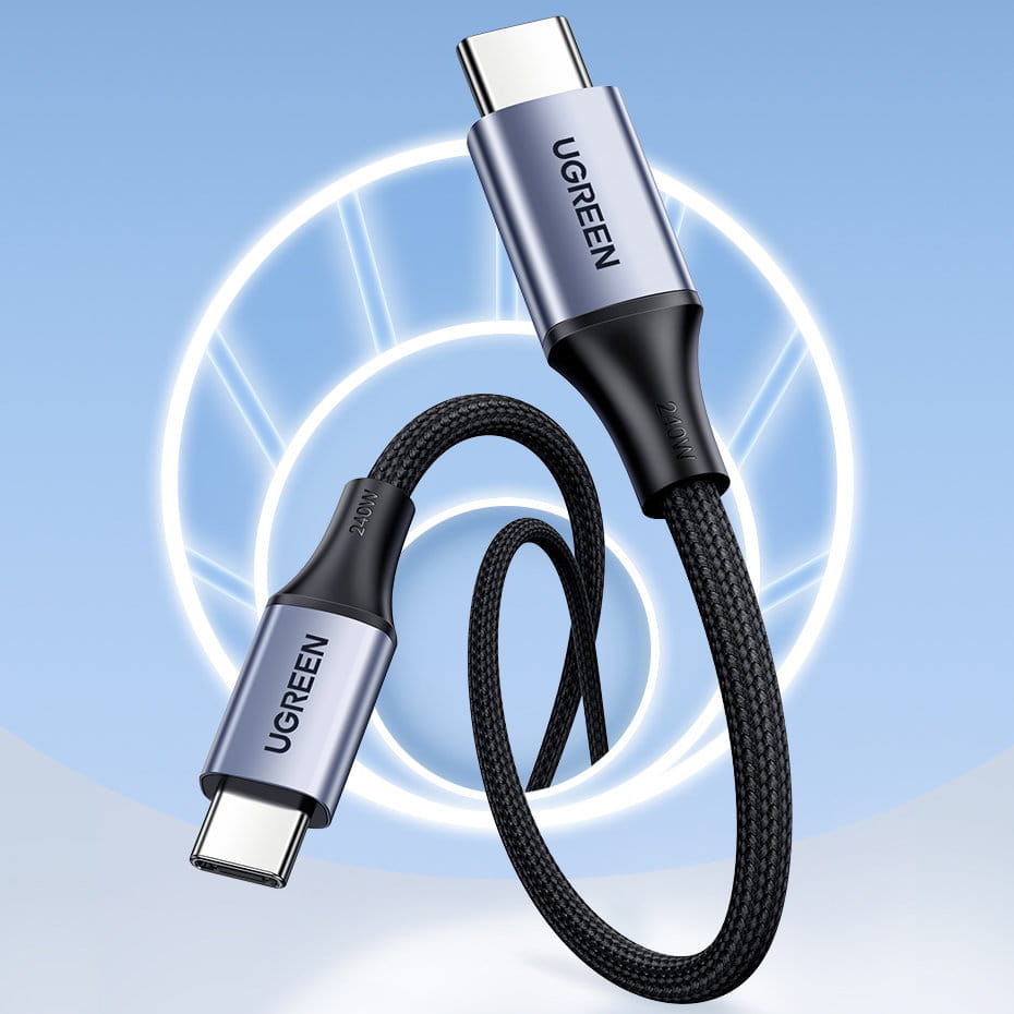 Kabel USB-C für USB-C Ugreen 240W PD 3.0 2m, Grau
