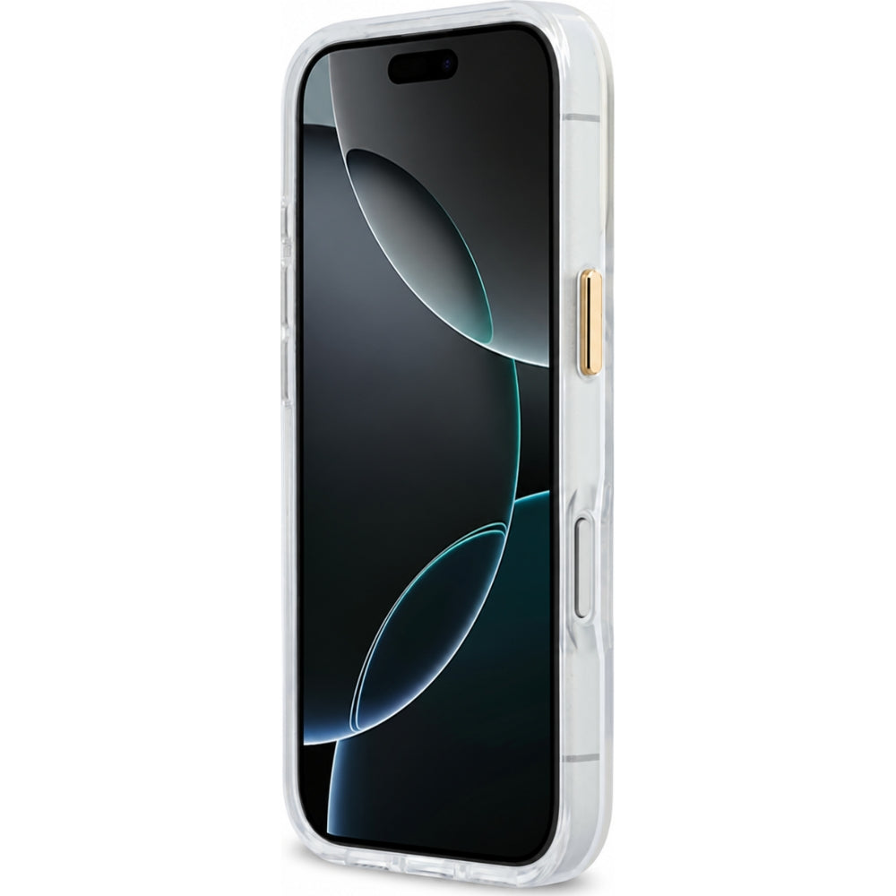 Handyhülle für iPhone 18 Pro / 17 Pro, Karl Lagerfeld Hardcase Script Logo mit MagSafe, Transparent