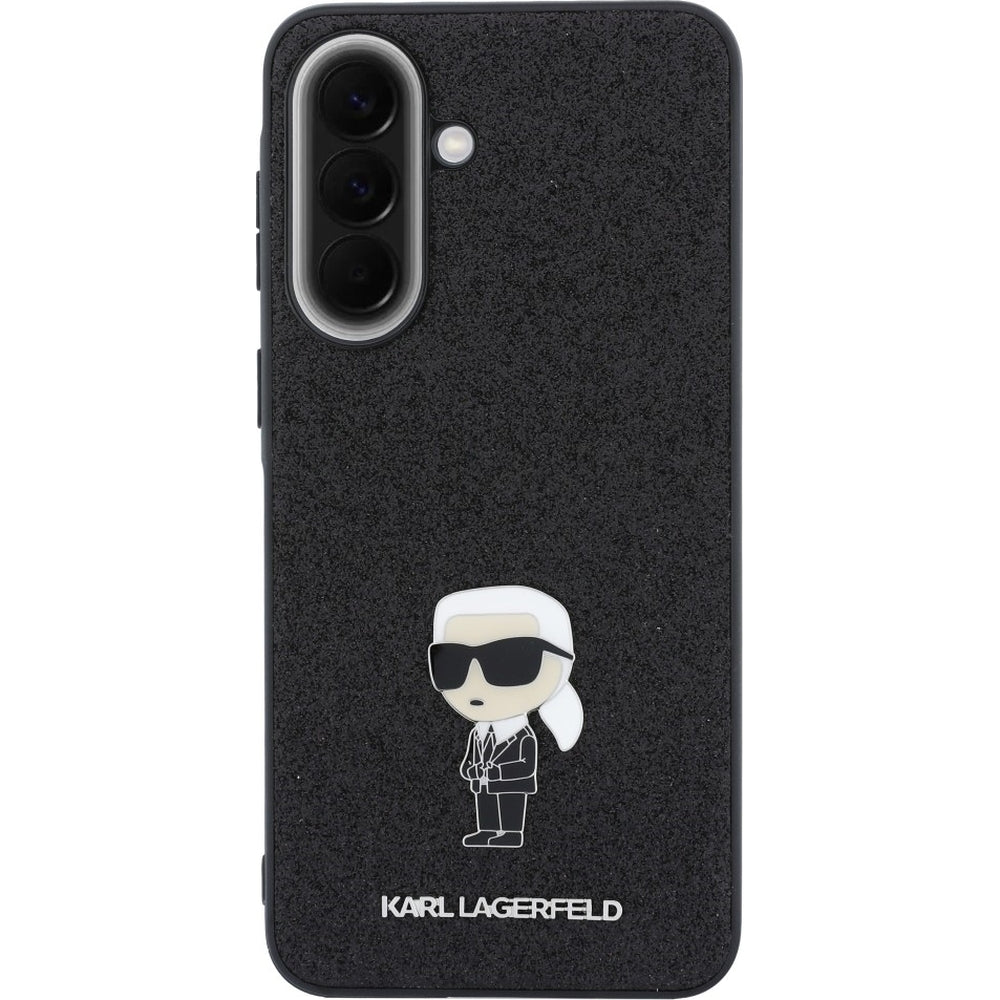Handyhülle für Galaxy A37 5G, Karl Lagerfeld Fixed Glitter, Schwarz mit Glitzer und dem Karl-Logo