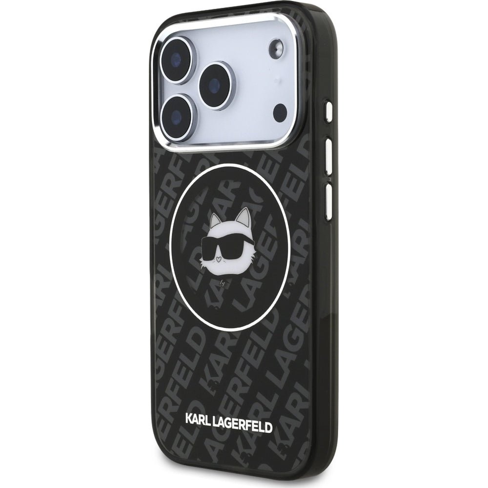 Handyhülle für iPhone 18 Pro / 17 Pro, Karl Lagerfeld IML Karl Head Logo MagSafe , Schwarz