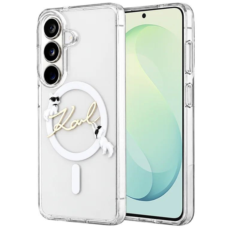 Handyhülle für Galaxy S26 FE, Karl Lagerfeld IML Choupette and Karl Script Logo für MagSafe, Transparent (1/7)