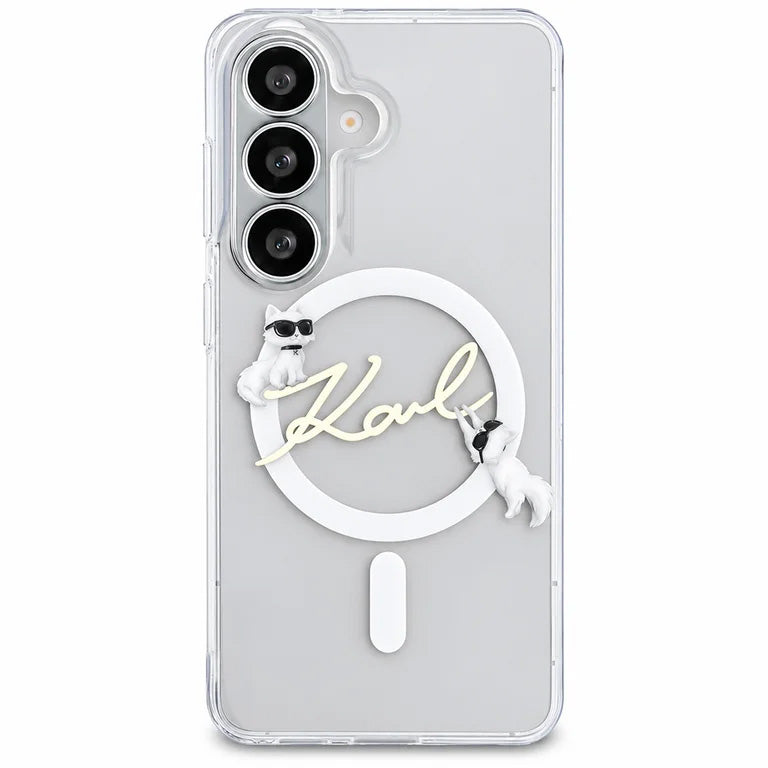 Handyhülle für Galaxy S26 FE, Karl Lagerfeld IML Choupette and Karl Script Logo für MagSafe, Transparent (2/7)