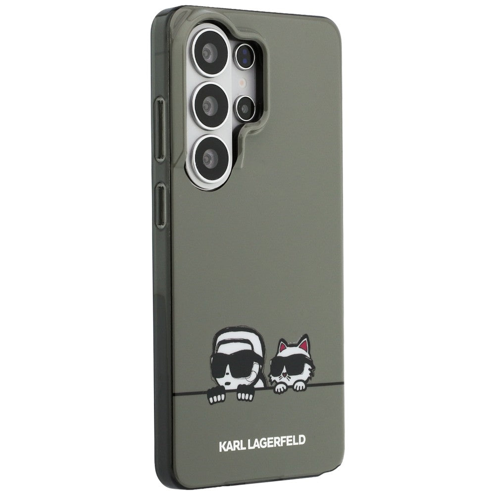 Handyhülle für Galaxy S26 Ultra, Karl Lagerfeld IML Print MagSafe, Rauchig mit Karl Lagerfeld und seiner Katze Choupette