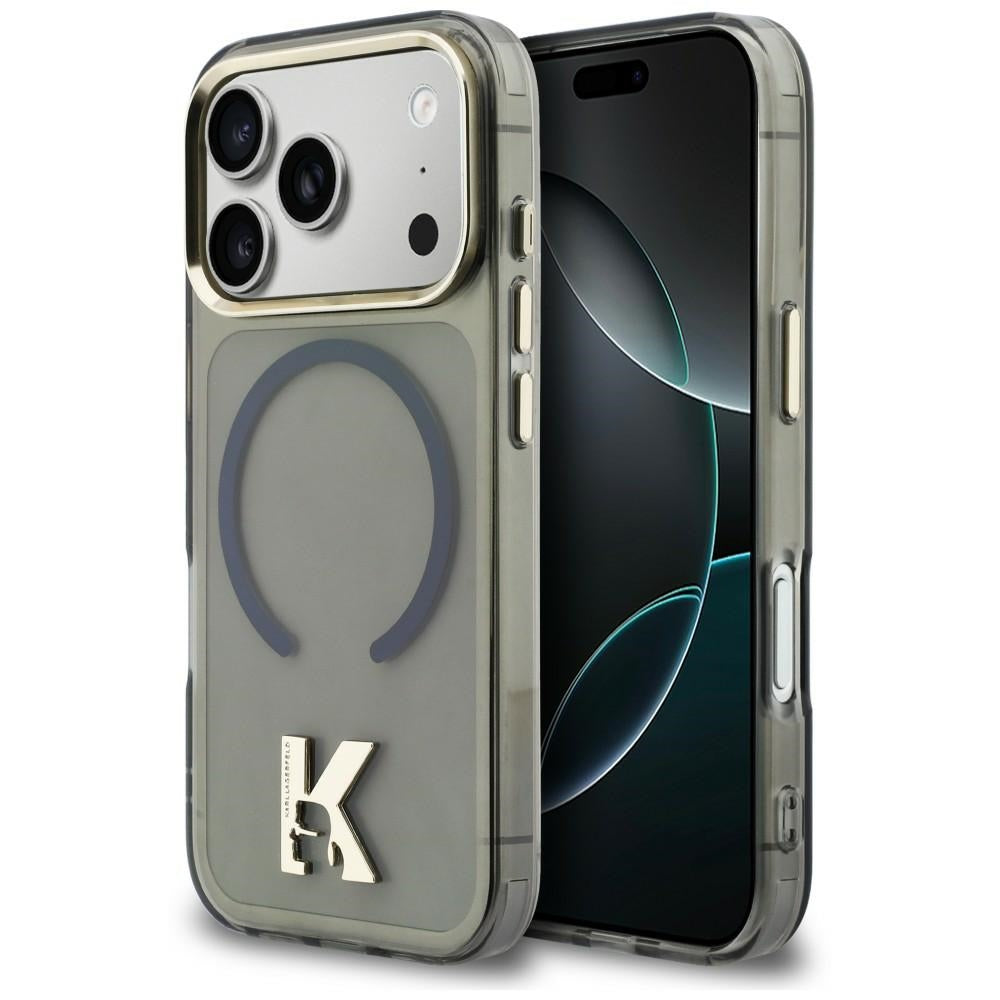 Handyhülle für iPhone 18 Pro Max / 17 Pro Max, Karl Lagerfeld IML K Head mit MagSafe, Schwarz