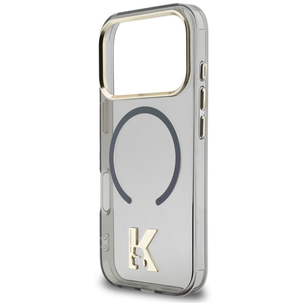 Handyhülle für iPhone 18 Pro / 17 Pro, Karl Lagerfeld IML K Head mit MagSafe, Schwarz