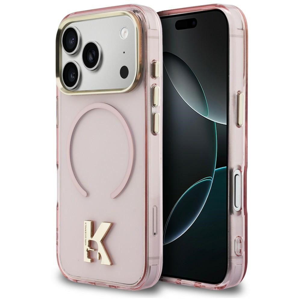 Handyhülle für iPhone 18 Pro / 17 Pro, Karl Lagerfeld IML K Head mit MagSafe, Rosa