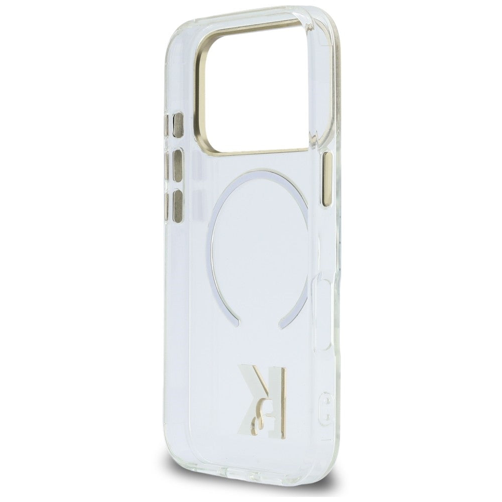 Handyhülle für iPhone 18 Pro / 17 Pro, Karl Lagerfeld IML K Head mit MagSafe, Transparent