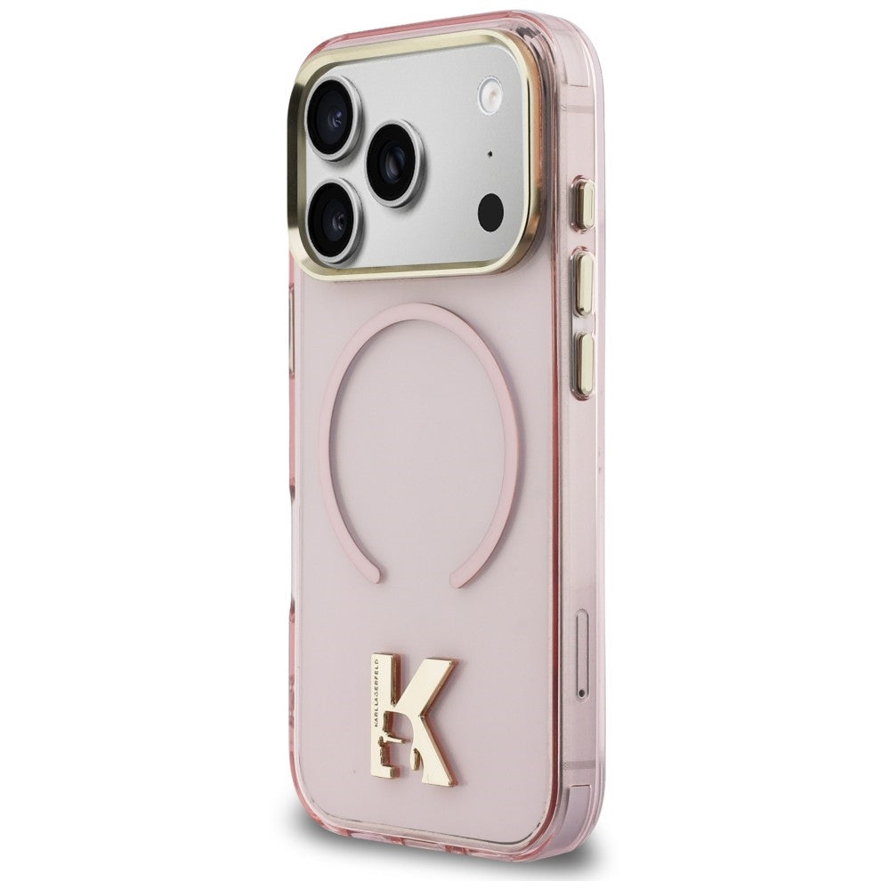 Handyhülle für iPhone 18 Pro Max / 17 Pro Max, Karl Lagerfeld IML K Head mit MagSafe, Rosa