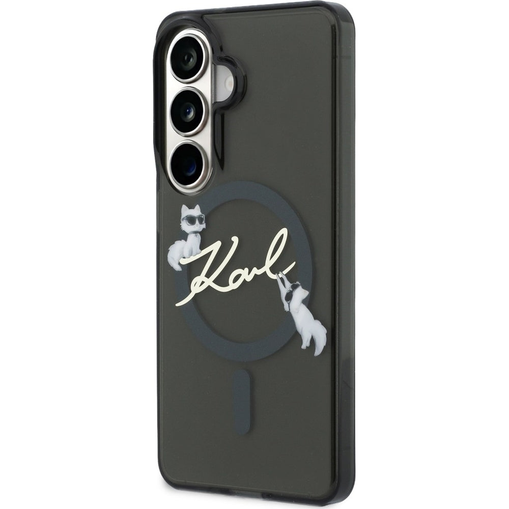 Handyhülle für Galaxy S26, Karl Lagerfeld IML Print MagSafe, Rauchig mit der Katze Choupette
