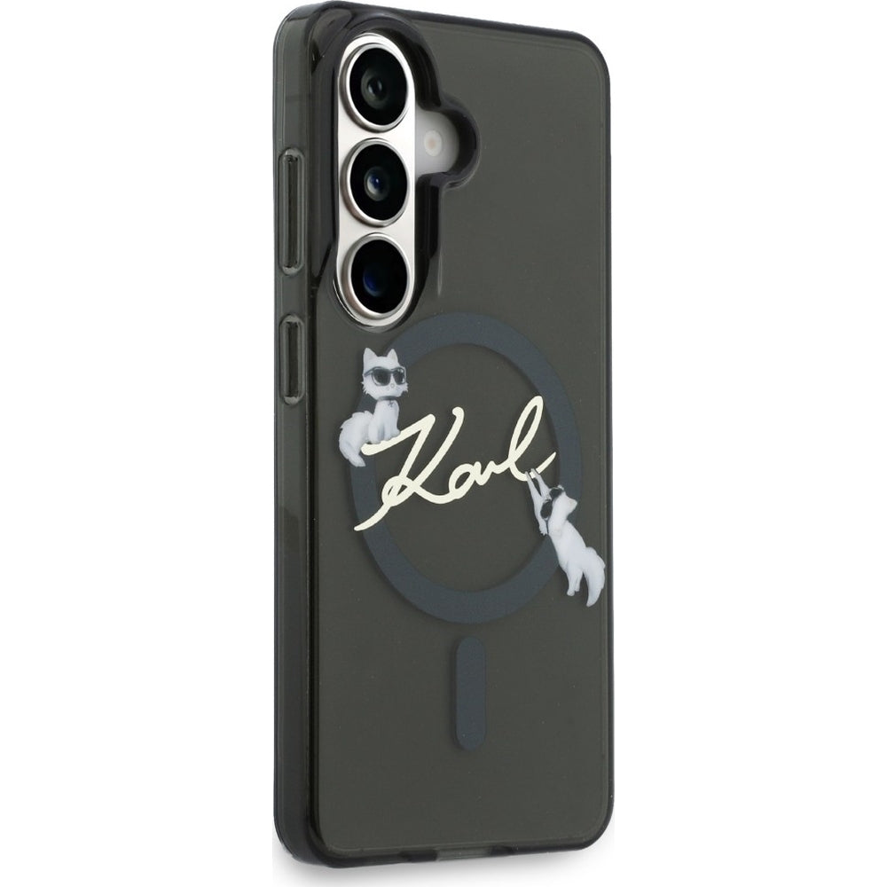 Handyhülle für Galaxy S26 Plus, Karl Lagerfeld IML Print MagSafe, Rauchig mit der Katze Choupette