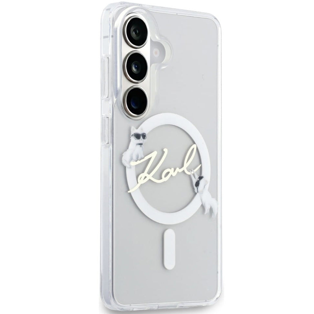 Handyhülle für Galaxy S26, Karl Lagerfeld IML Print mit MagSafe, Transparent